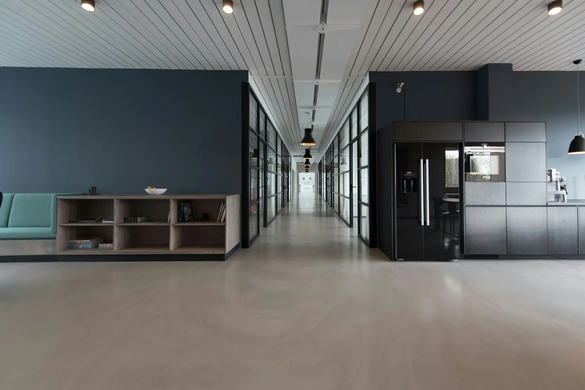 A clean, organised open-plan office after a commercial clean